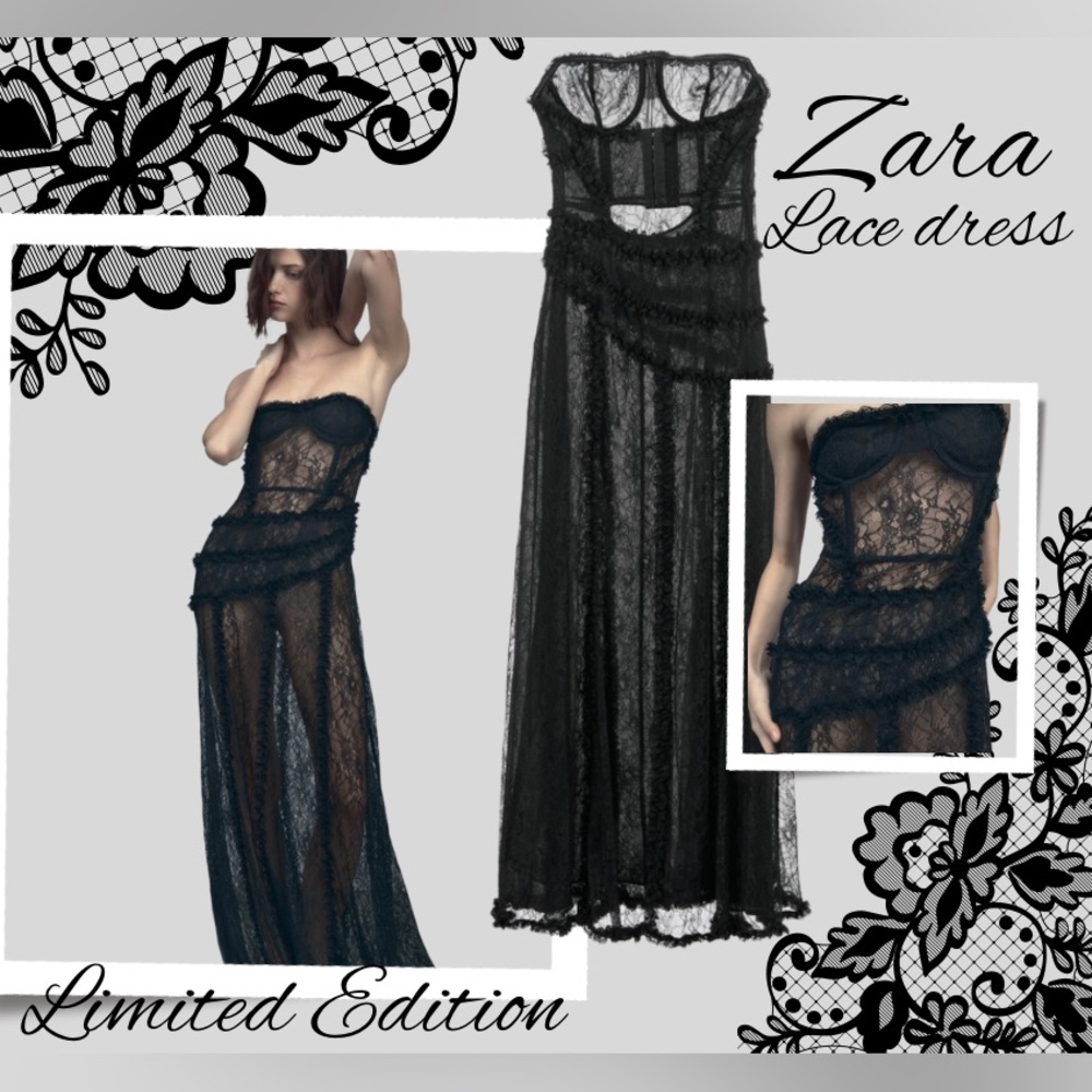Zara Limited Edition Long Lace Dress